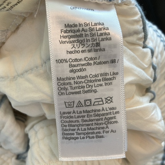 NWOT Madewell The Untailored Wide-Leg Crop Pant in Striped Lightspun Sz XS - Picture 10 of 10